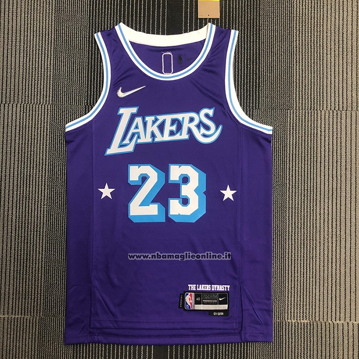 Maglia Los Angeles Lakers Kobe Bryant #23 Citta Edition 2021-22 Viola